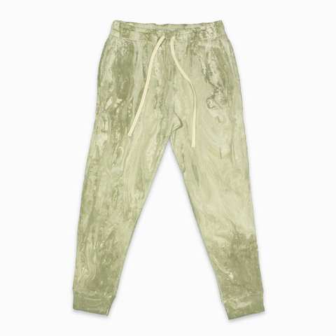 Fidels Bamboo Cotton Blend Green Marble Sweats